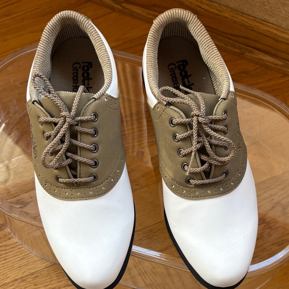 NWOT Foot-Joy  Green-Joys Women’s  Leather Saddle Oxford  Golf Shoes Sz: 6.5